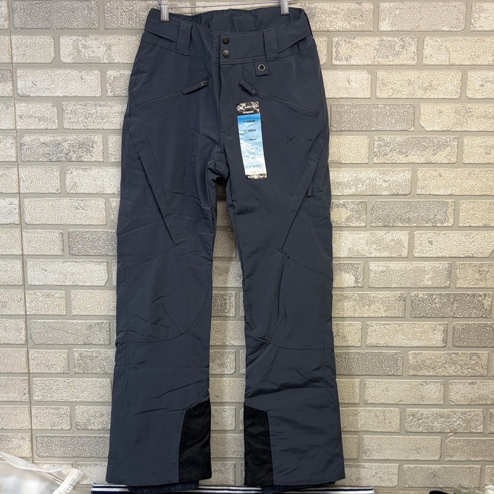Arctix Insulated Snow Pants with Zippered Pockets in Steel Gray Size Small